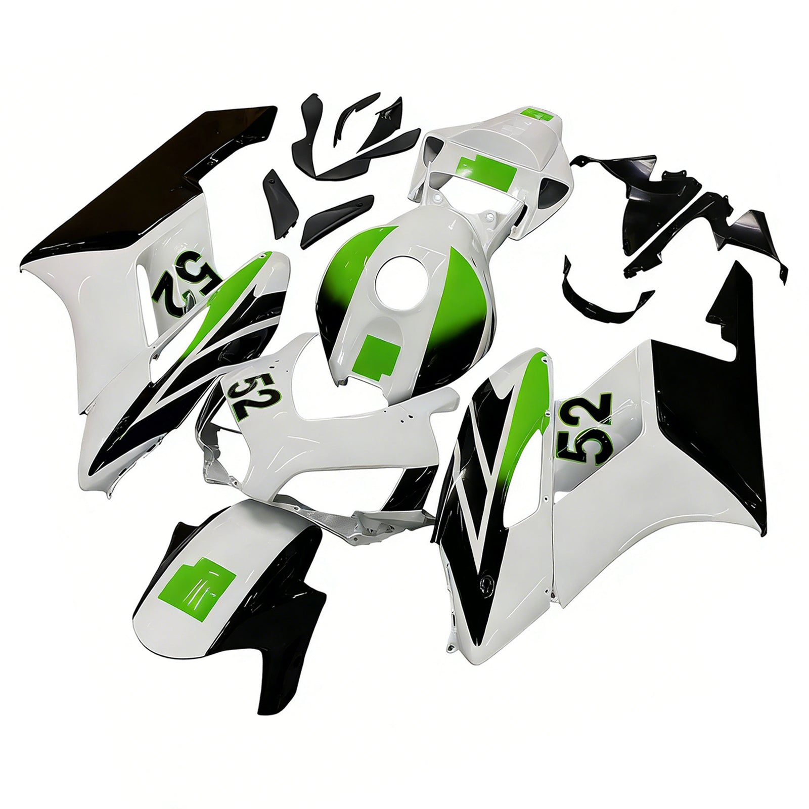 Amotopart-kuipen Honda CBR1000RR 2004-2005 Fairing White No.52 Hannspree Racing Fairing Kit
