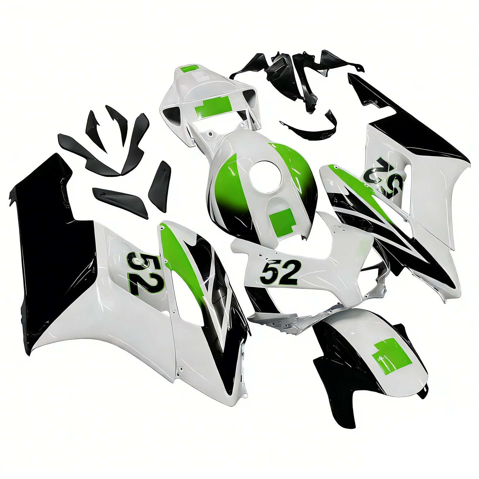 Amotopart-kuipen Honda CBR1000RR 2004-2005 Fairing White No.52 Hannspree Racing Fairing Kit