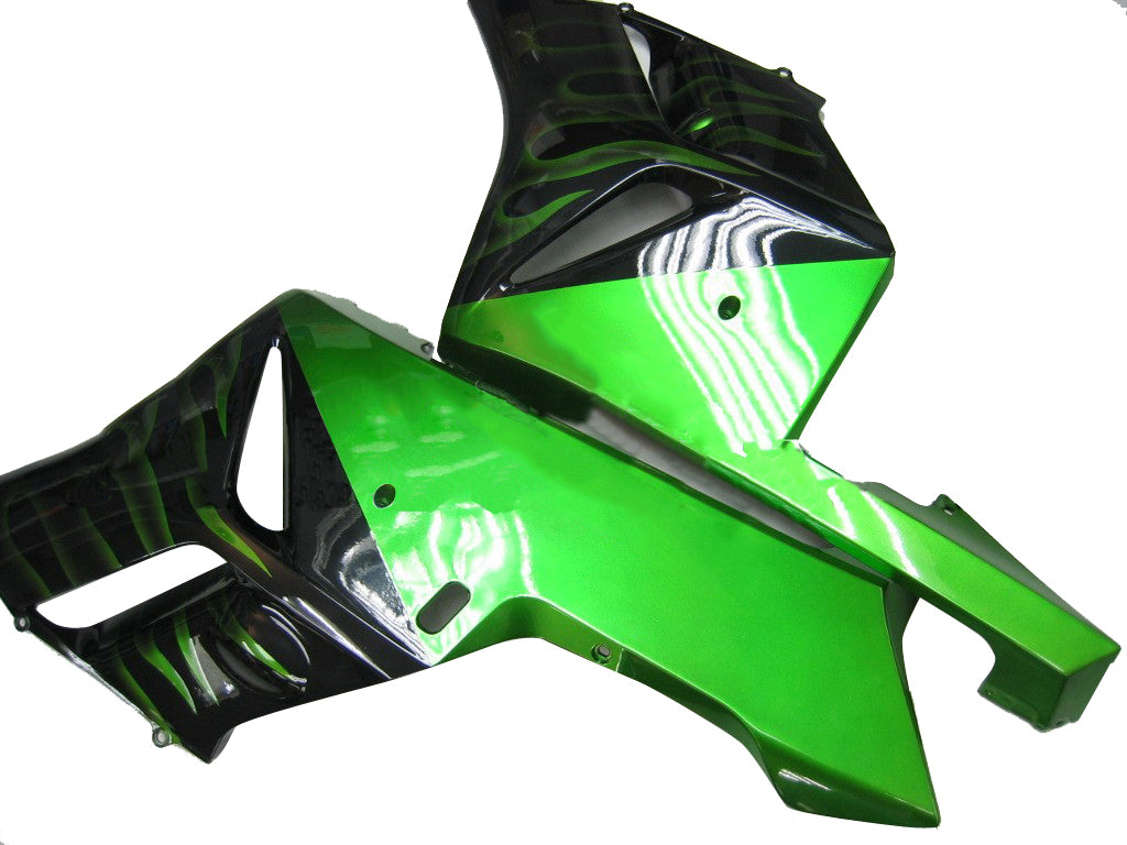 Amotopart Fairings Honda CBR1000RR 2004-2005 Fairing  Flame Racing Black & Green Fairing Kit