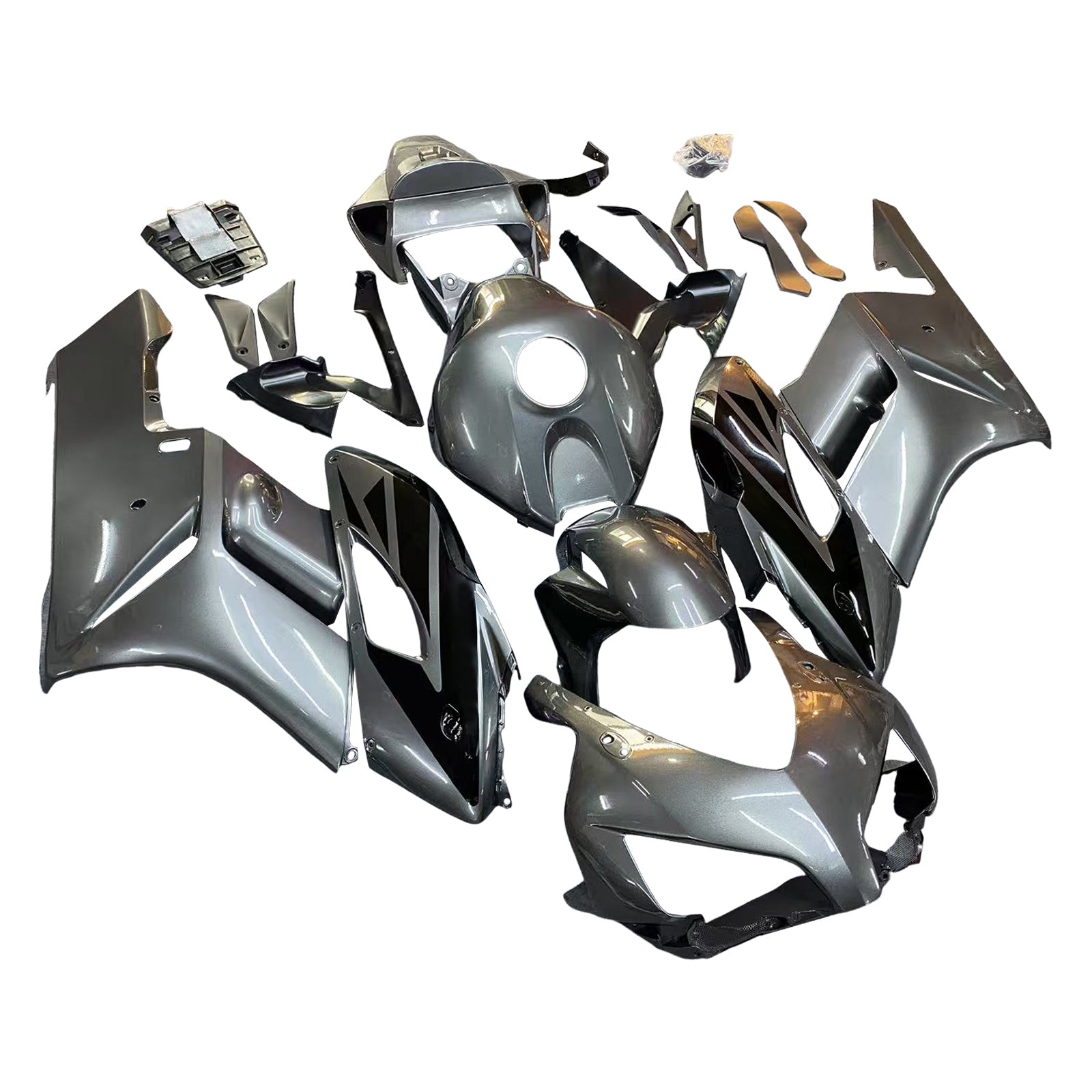 Amotopart 2004-2005 Honda CBR1000RR Blue & Silver Fairing Kit