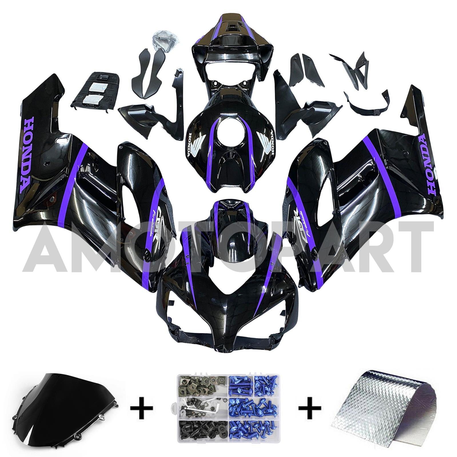 Amotopart 2004-2005 Honda CBR1000RR Black&Blue Fairing Kit