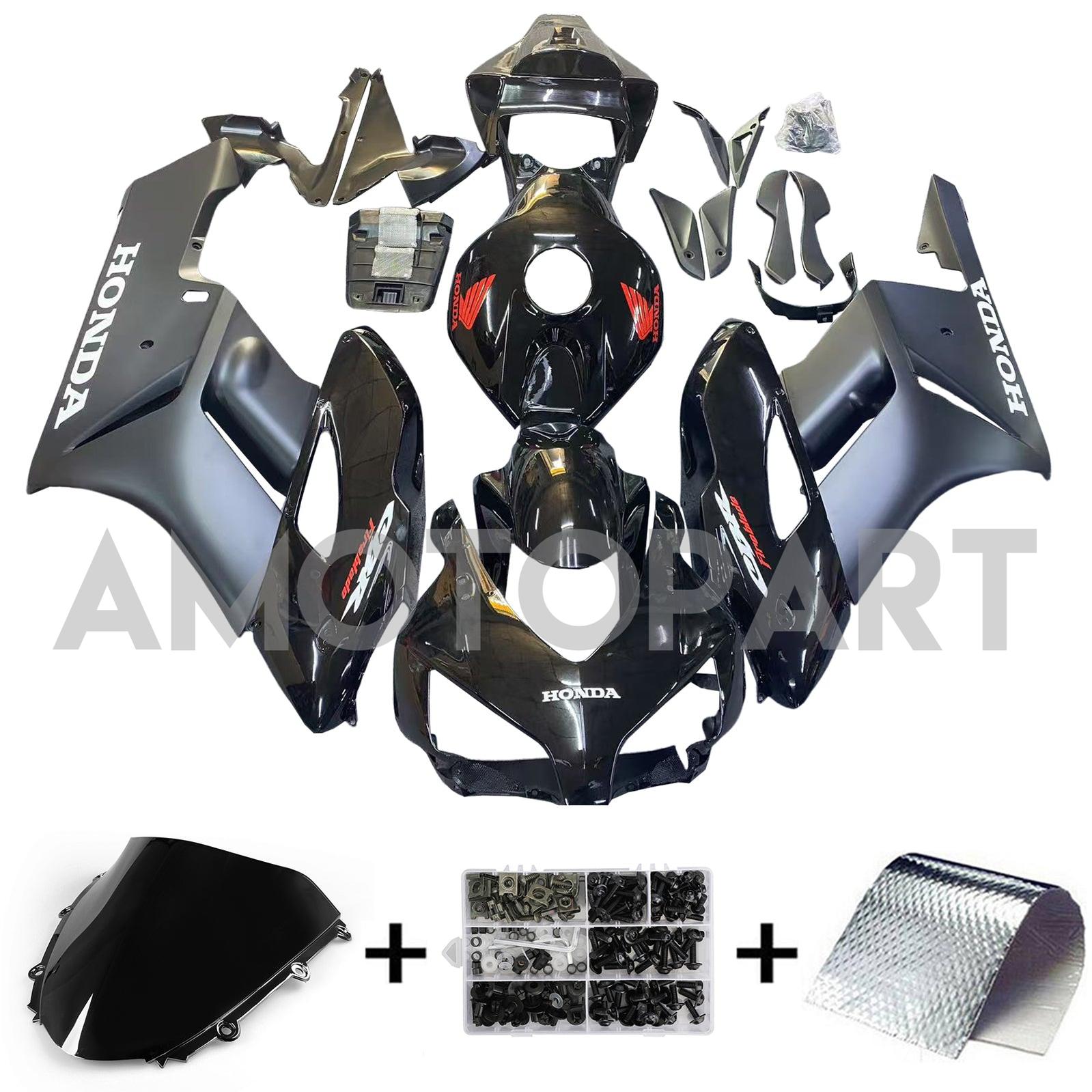 Amotopart 2004-2005 Honda CBR1000RR GLOSS Matte Black Fairing Kit