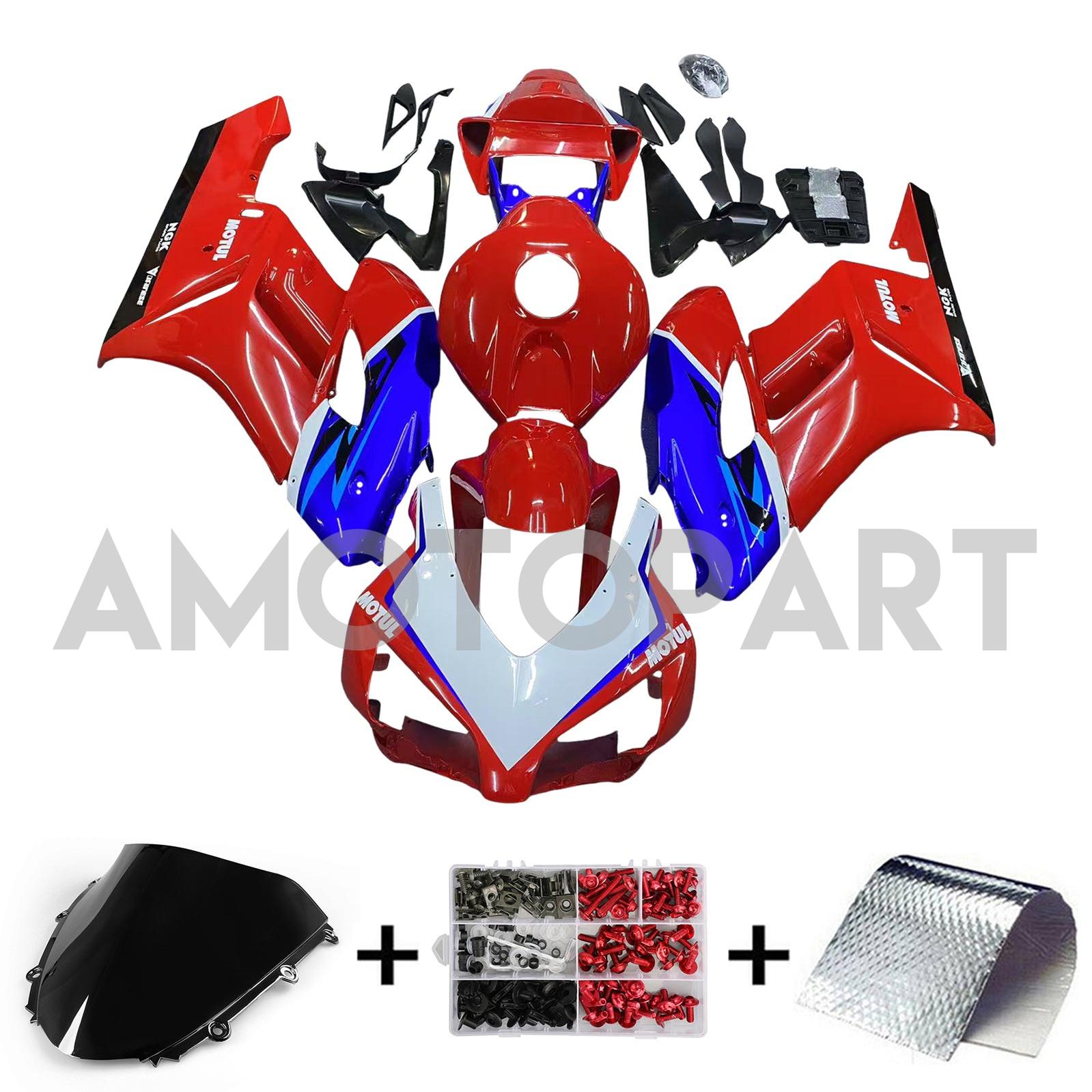 Amotopart 2004-2005 Honda CBR1000RR Red & Blue Style 5 Failing Kit