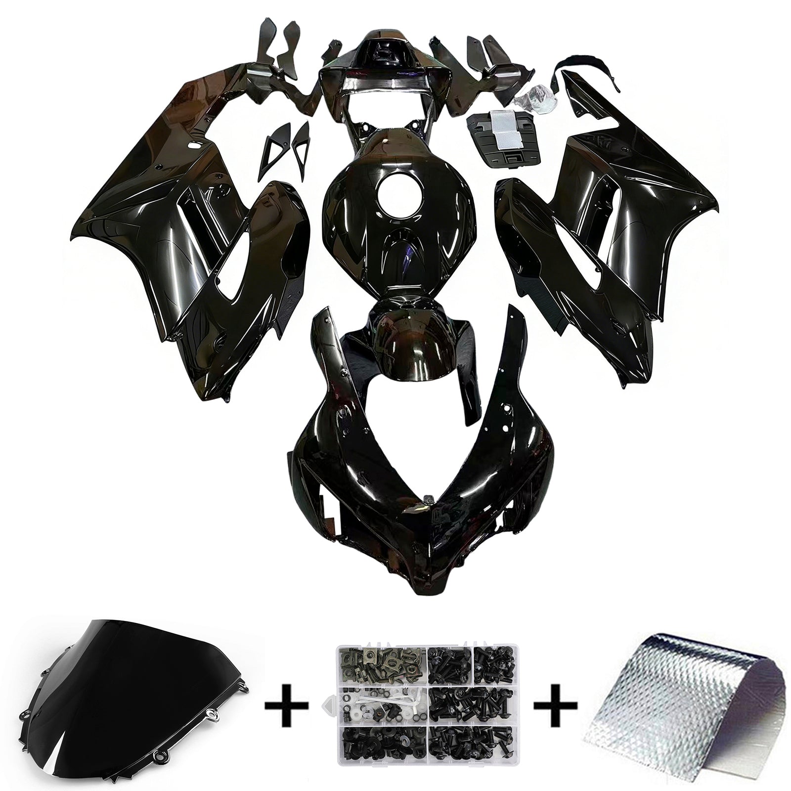 Amotopart 2004-2005 Honda CBR1000RR Kit de carenado negro