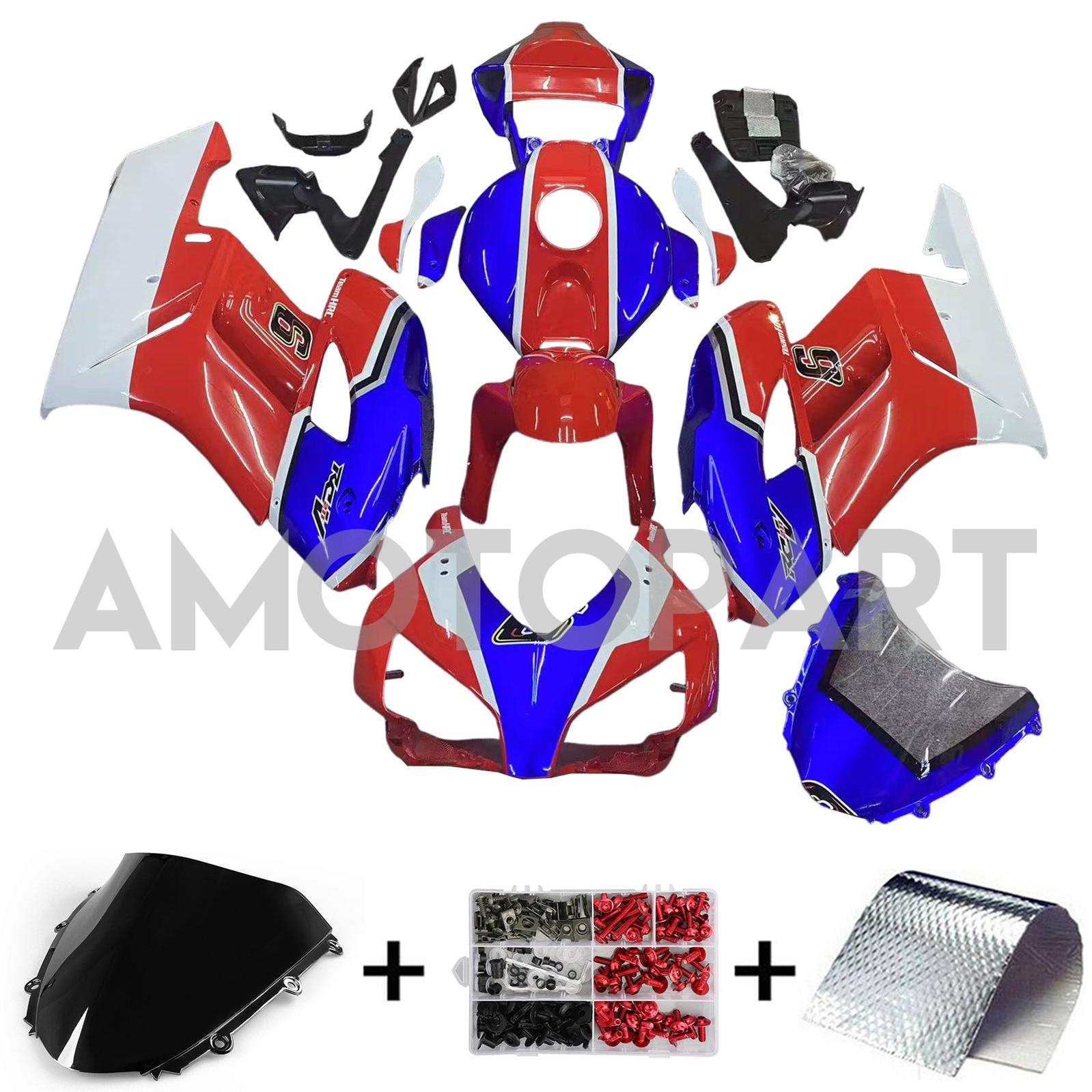 Amotopart 2004-2005 Honda CBR1000RR Red&Blue Style2 Fairing Kit