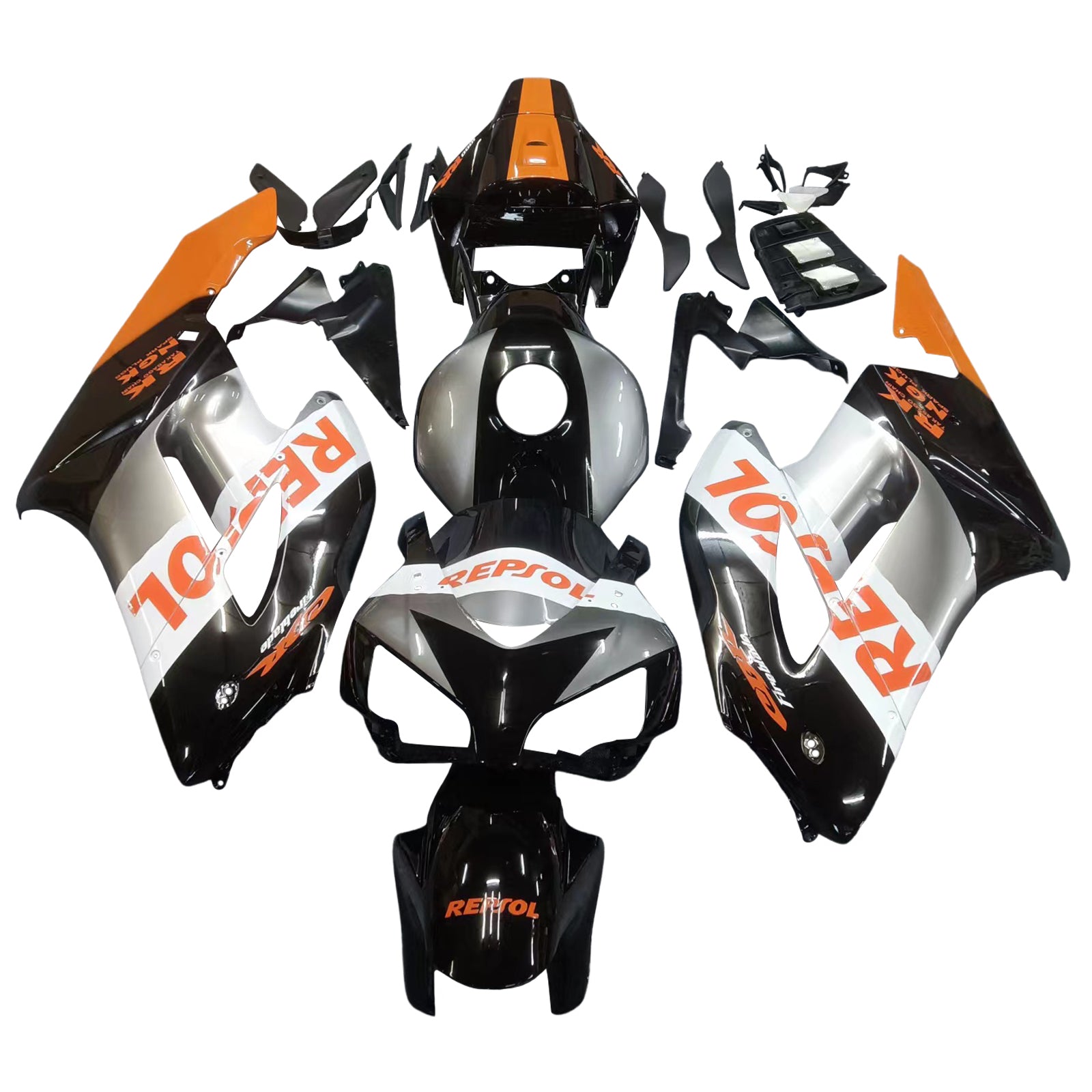 Amotopart 2004-2005 Honda CBR1000RR Kit de carénage Repsol gris orange