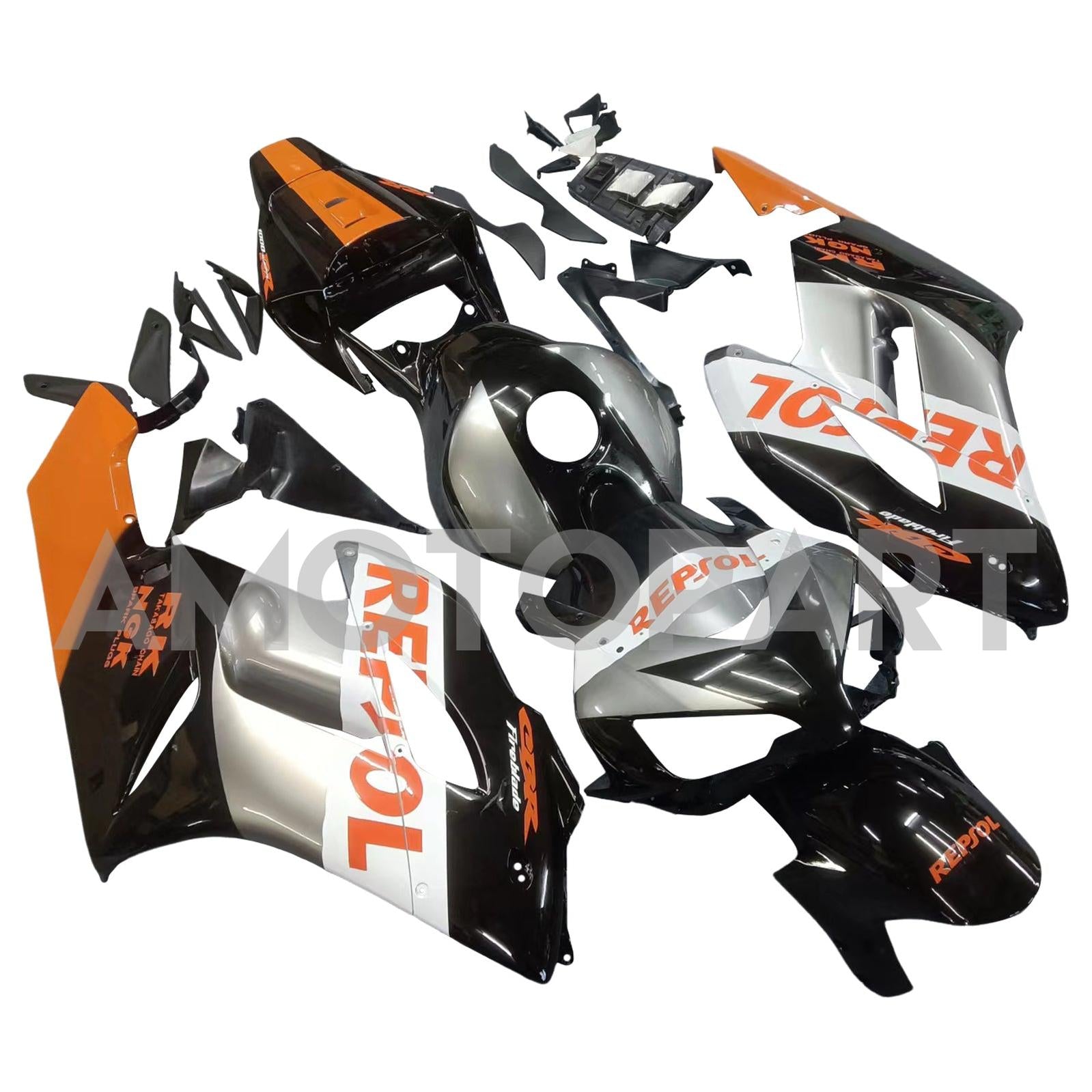 Amotopart 2004-2005 Honda CBR1000RR Kit de carenado Repsol naranja gris