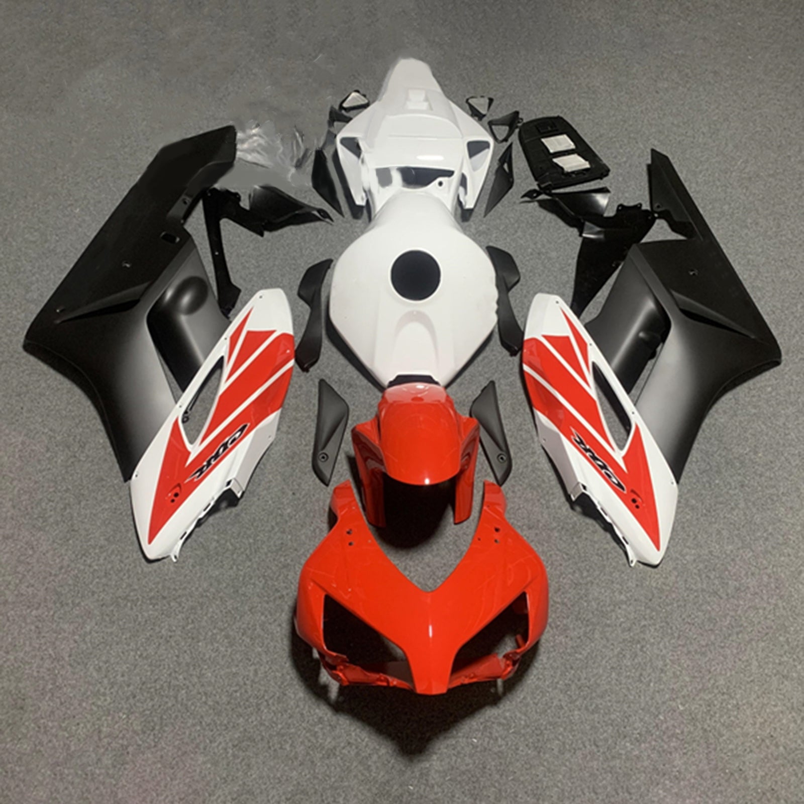 Amotopart 2004-2005 Honda CBR1000RR Red & White Styl3 Fairing Kit