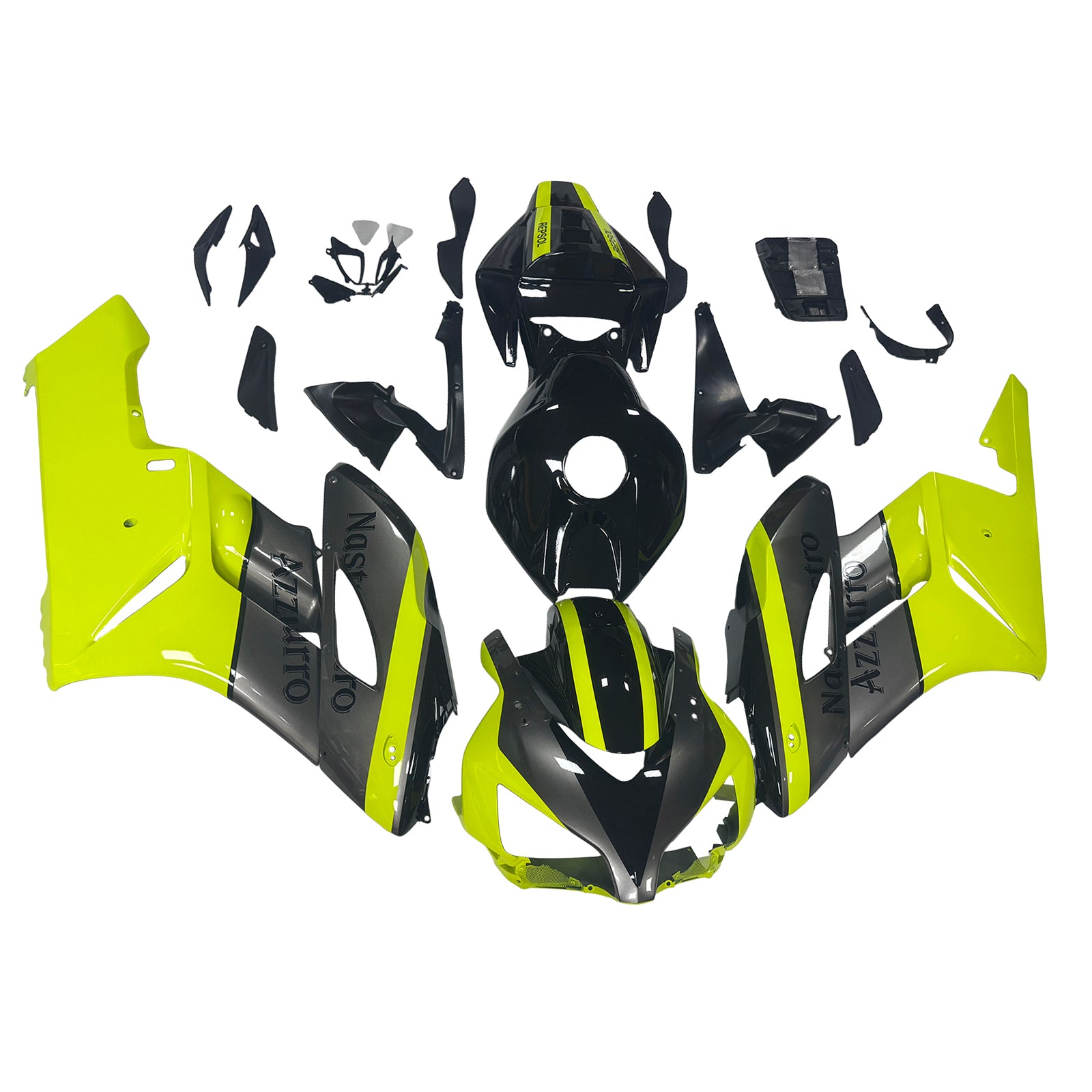 Amotopart 2004-2005 Honda CBR1000RR Gloss Grey&Yellow Fairing Kit