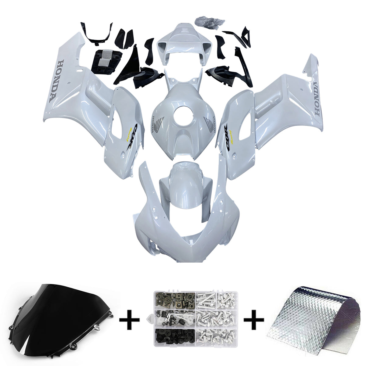 Amotopart 2004-2005 Honda CBR1000RR Kit de carenado blanco perla