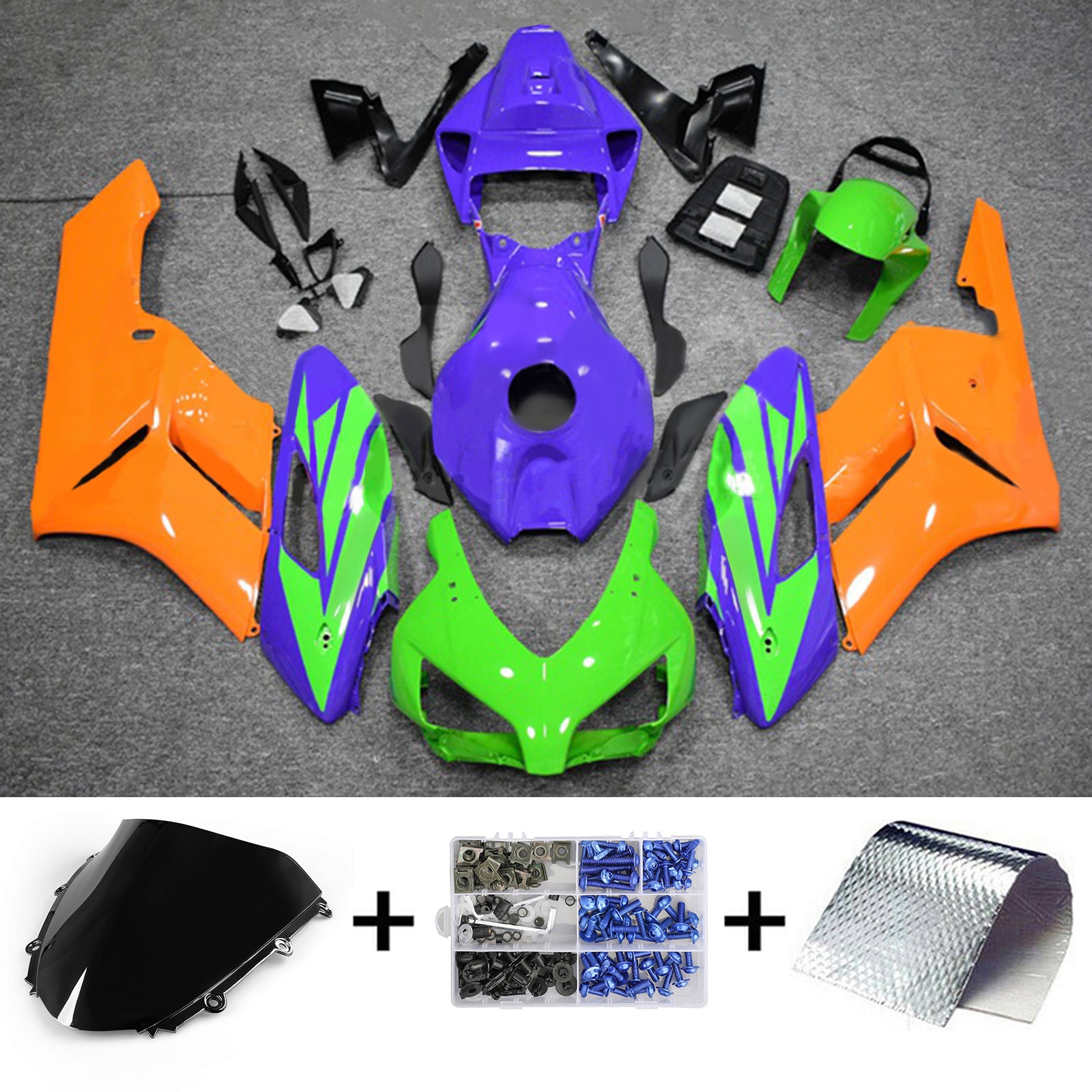 Amotopart 2004-2005 Honda CBR1000RR Kit de carénage multicolore