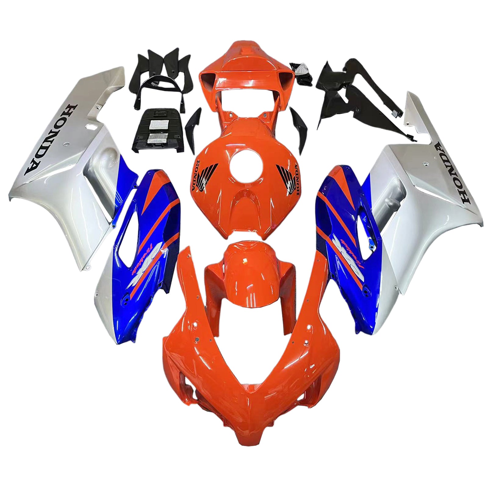 Amotopart 2004-2005 Honda CBR1000RR Orange&Kit de carénage Blue Style1