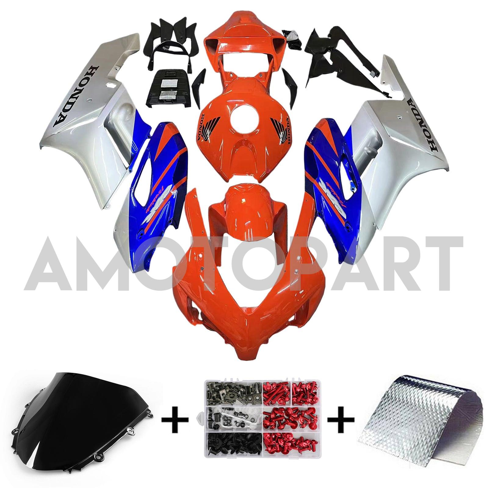 Amotopart 2004-2005 Honda CBR1000RR Orange&Blue Style1 Fairing Kit