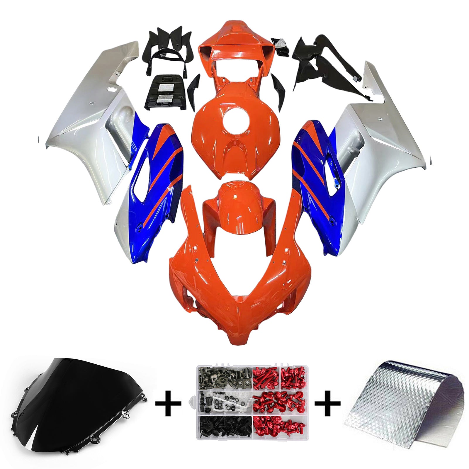 Amotopart 2004-2005 Honda CBR1000RR Orange&Blue Style1 Fairing Kit