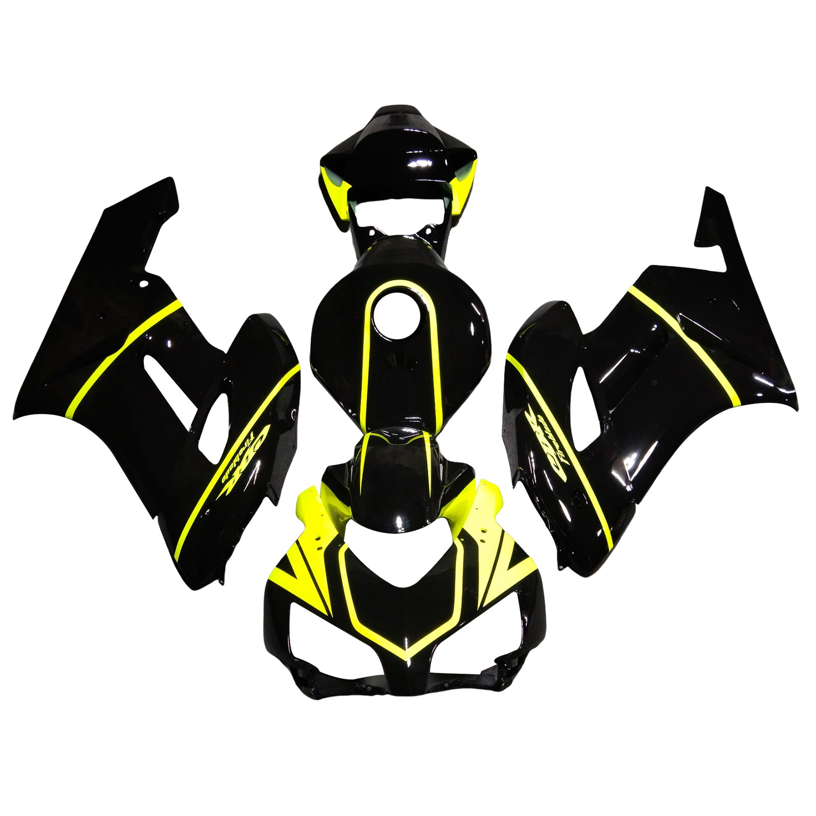 Amotopart 2004-2005 Honda CBR1000RR Gloss Black&Yellow Fairing Kit