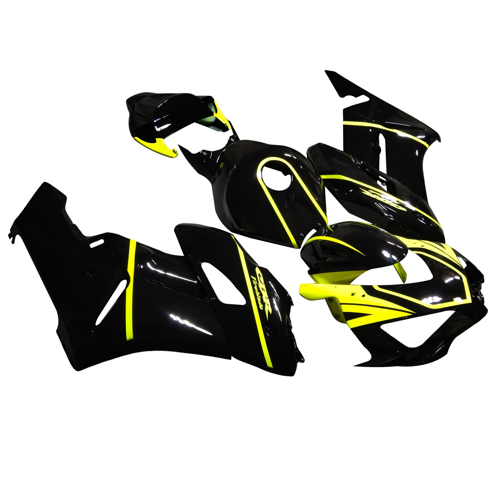 Amotopart 2004-2005 Honda CBR1000RR Gloss Black&Yellow Fairing Kit