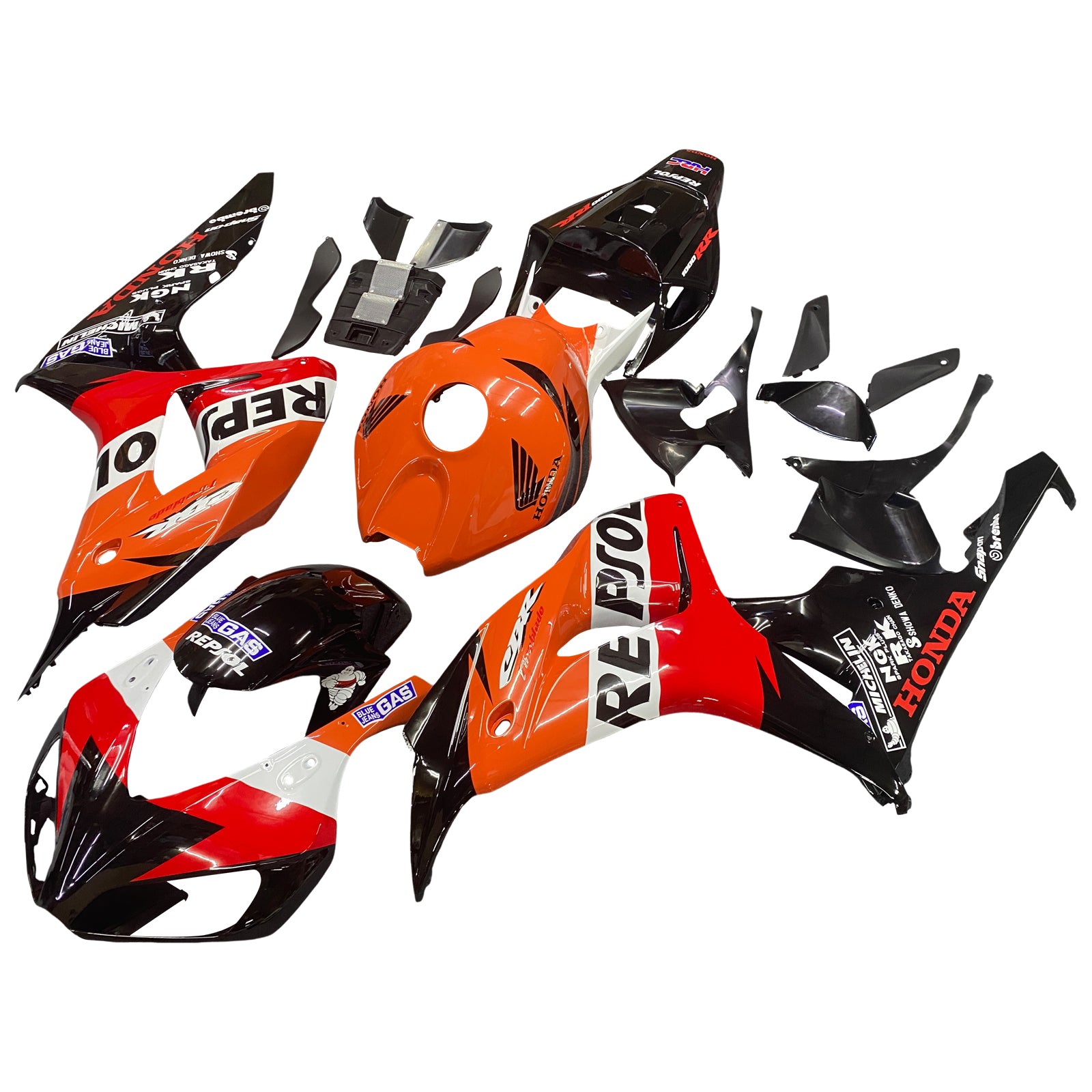 Amotopart 2006-2007 Honda CBR1000RR Fairing Orange&Red repjol Kit