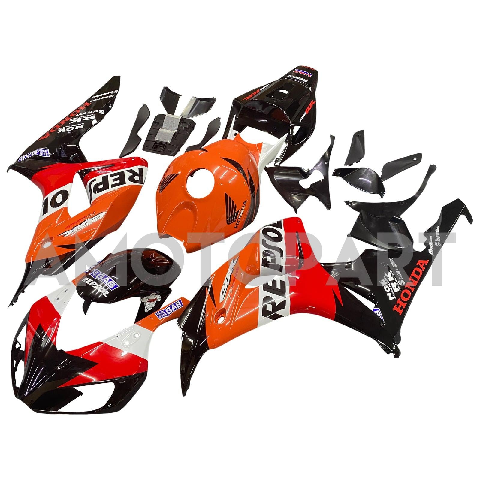 Amotopart 2006-2007 Honda CBR1000RR Fairing Orange&Red repjol Kit