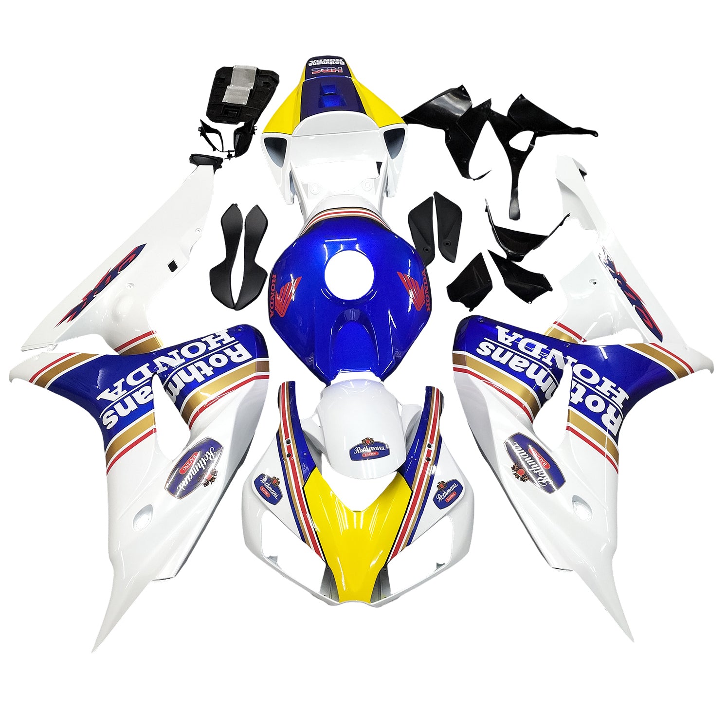 Amotopart Verkleidungen CBR1000RR 2006–2007 Verkleidung, mehrfarbig, Rothmans Honda Racing Verkleidungsset