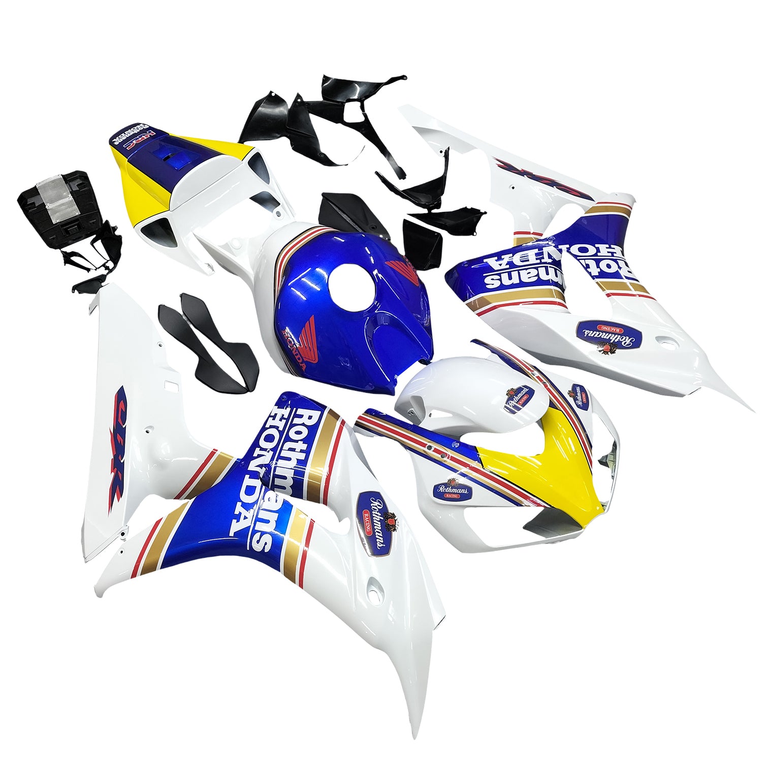 Amotopart Verkleidungen CBR1000RR 2006–2007 Verkleidung, mehrfarbig, Rothmans Honda Racing Verkleidungsset