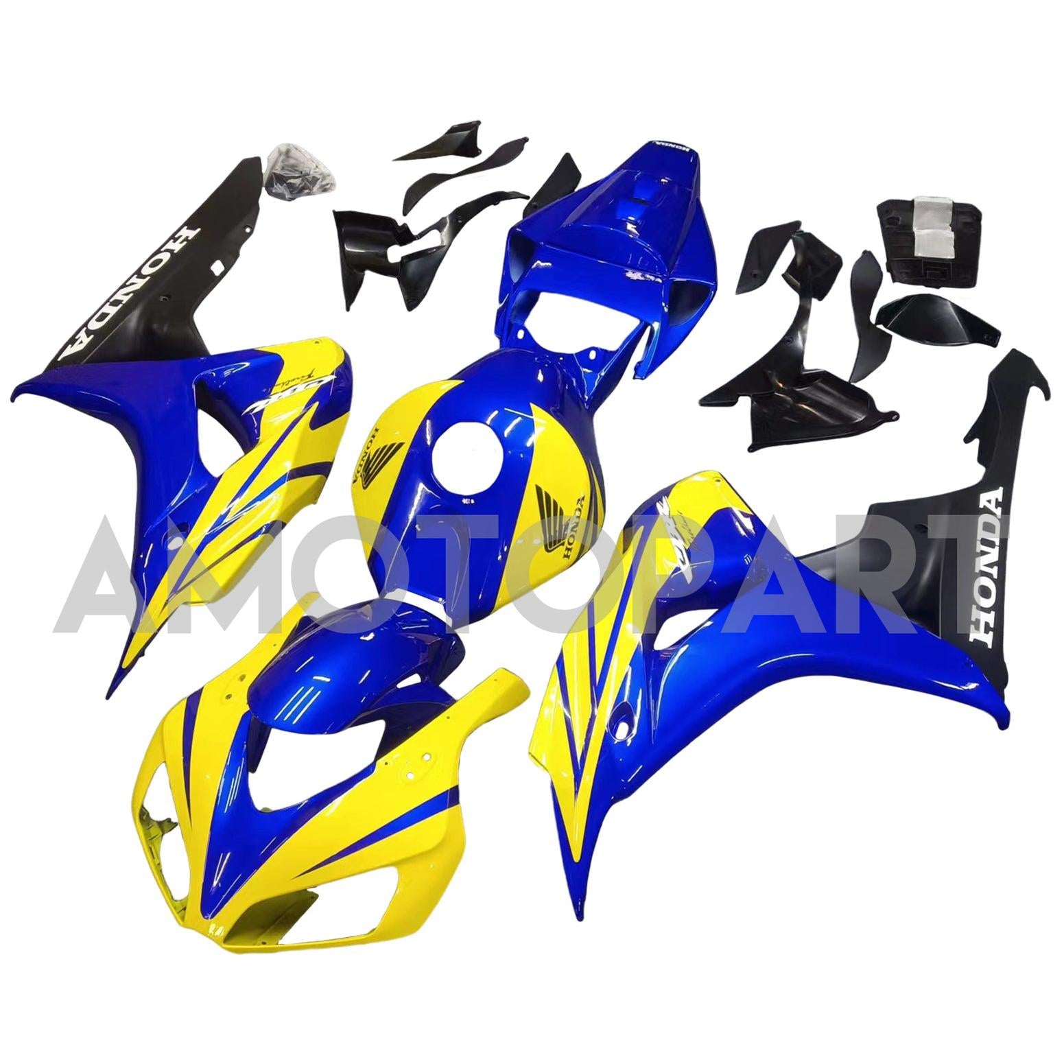 Carenados Amotopart Honda 1000RR 2006-2007 Carenado CBR Racing Azul Amarillo Kit de carenado
