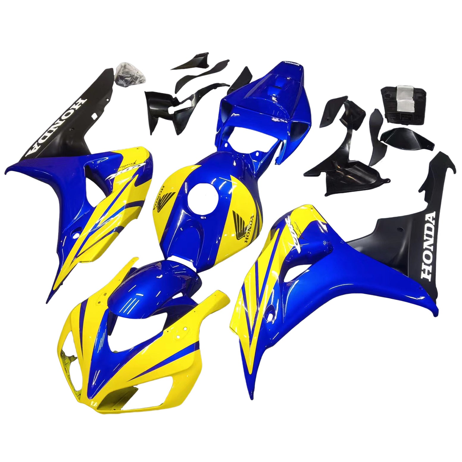 Amotopart Verkleidungen Honda 1000RR 2006–2007 Verkleidung CBR Racing Blau Gelb Verkleidungsset