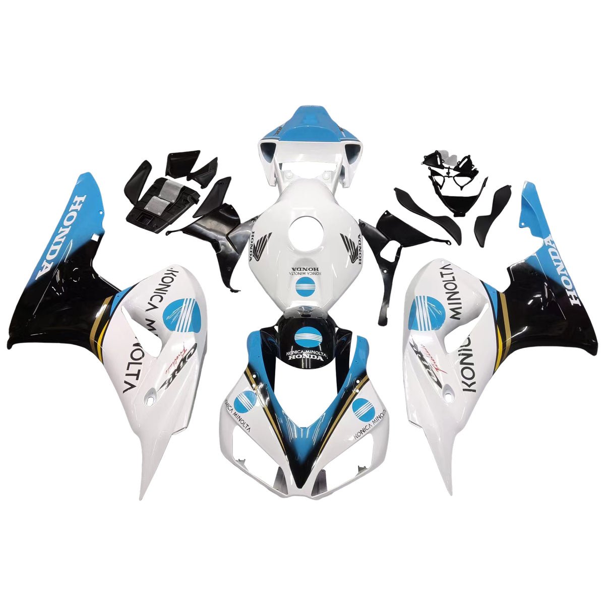 Amotopart Fairings Honda CBR1000RR 2006-2007 Fairing White Konica Minolta Racing Fairing Kit