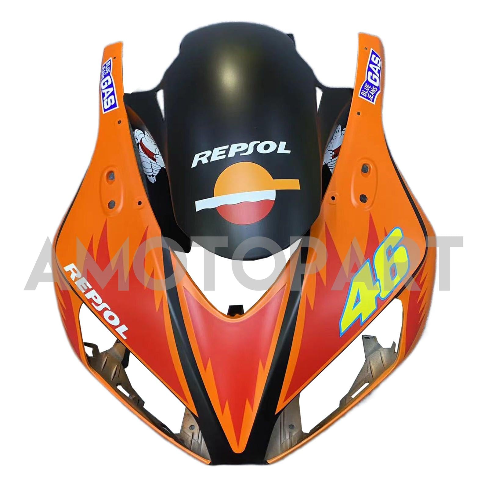 Amotopart Fairings Honda CBR1000RR 2006-2007 Fairing Valentino Rossi Racing Black Yellow Fairing Kit