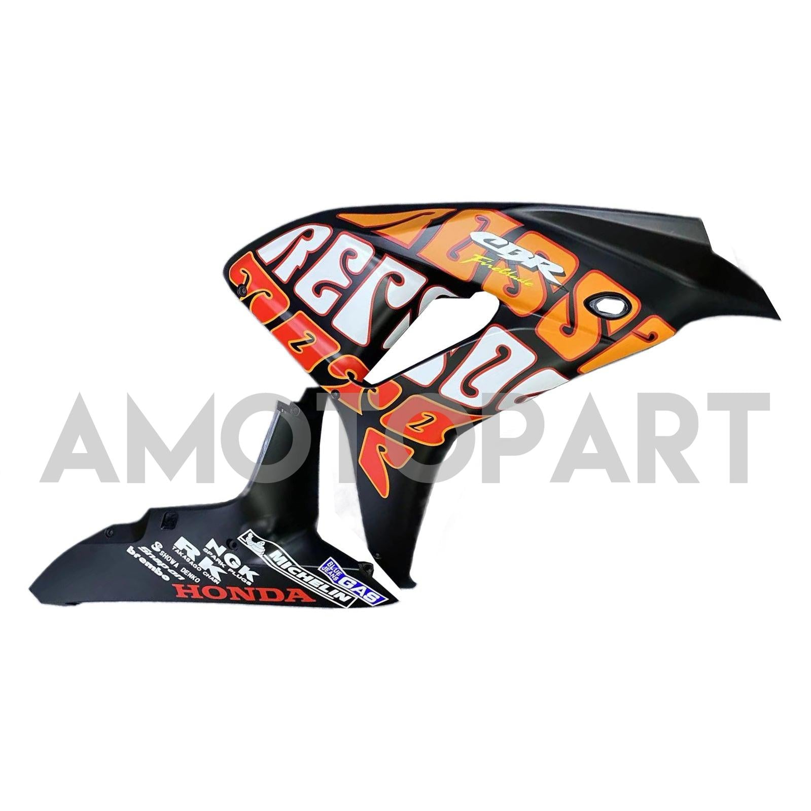 Amotopart Fairings Honda CBR1000RR 2006-2007 Fairing Valentino Rossi Racing Black Yellow Fairing Kit