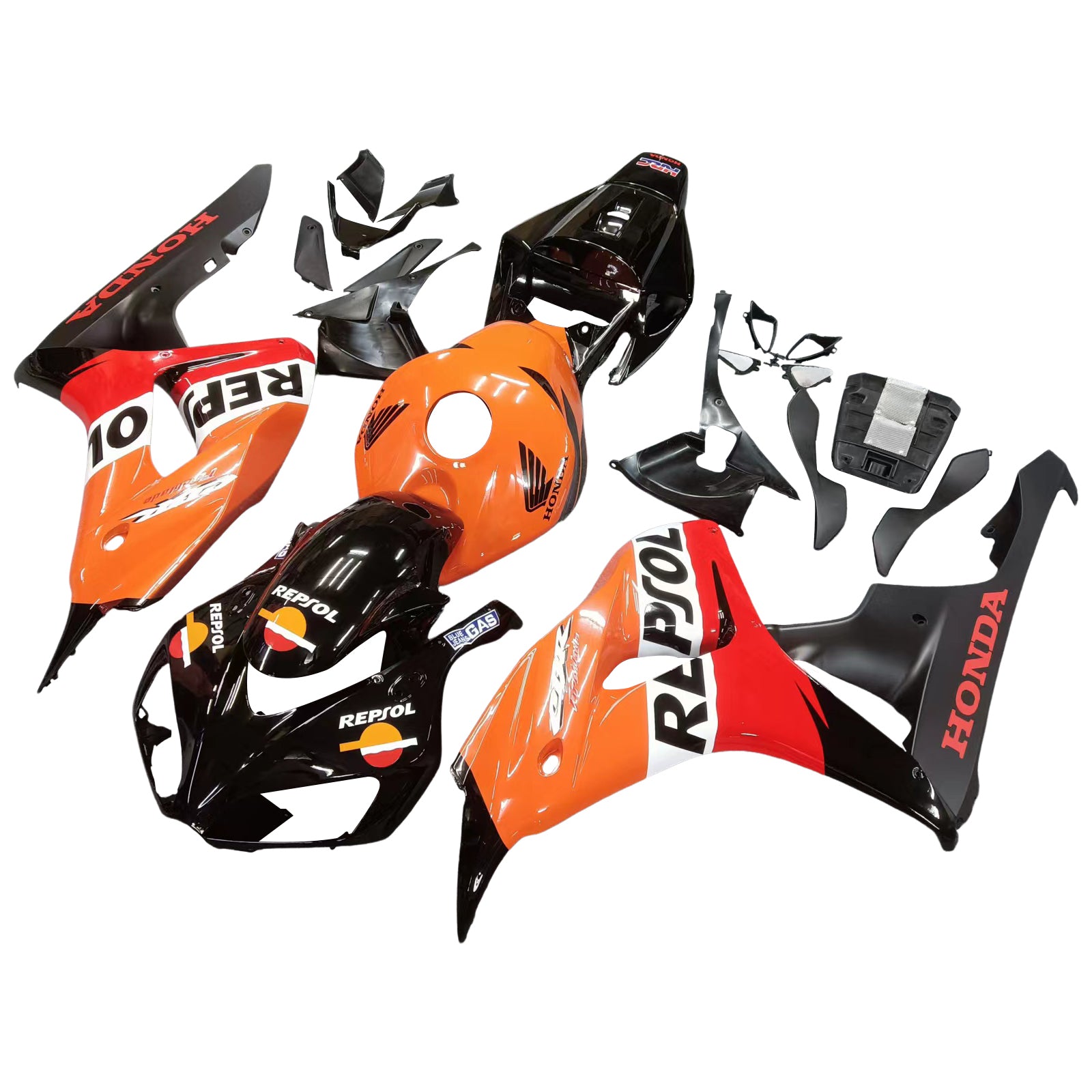 Amotopart 2006–2007 Honda CBR1000RR Verkleidungsset in Orange und Schwarz