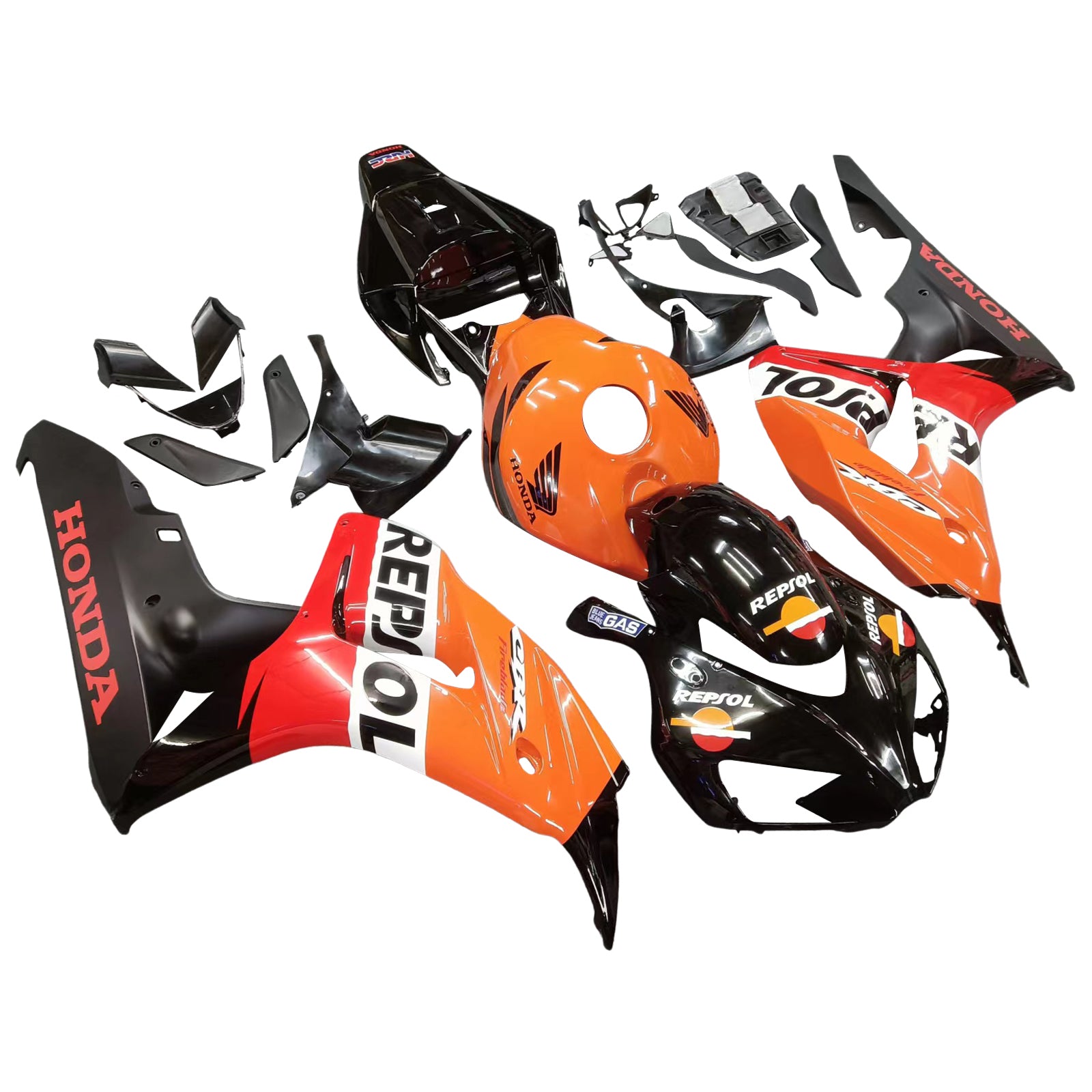 Amotopart 2006–2007 Honda CBR1000RR Verkleidungsset in Orange und Schwarz