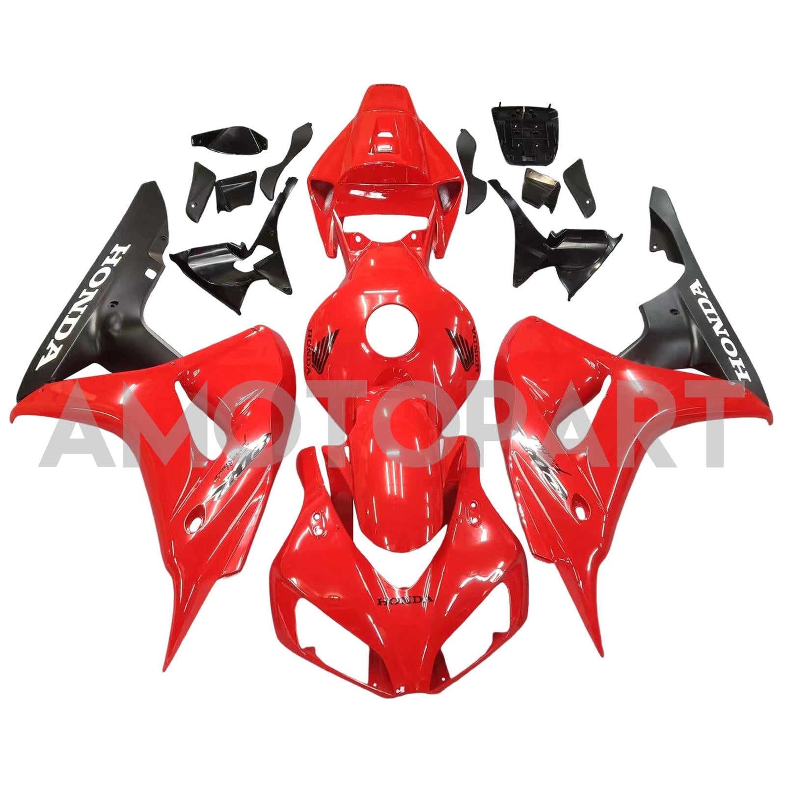 Amotopart 2006-2007 Honda CBR1000RR Fairing Red & Balck Kit