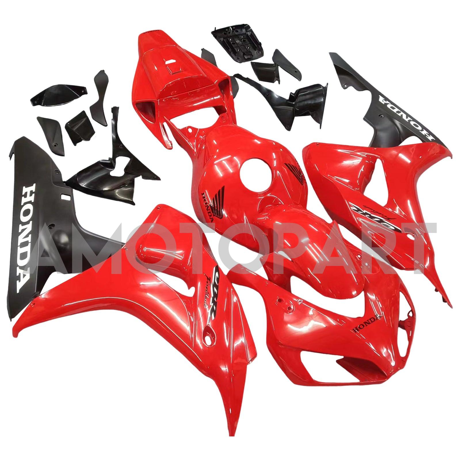 Amotopart 2006-2007 Honda CBR1000RR Fairing Red & Balck Kit