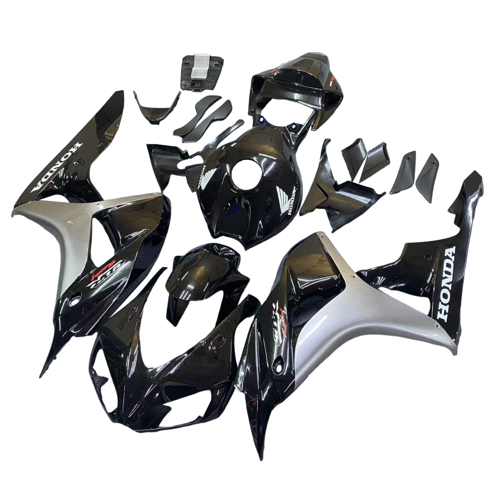 Amotopart 2006-2007 Honda CBR1000RR Fairing Black & Grey Kit