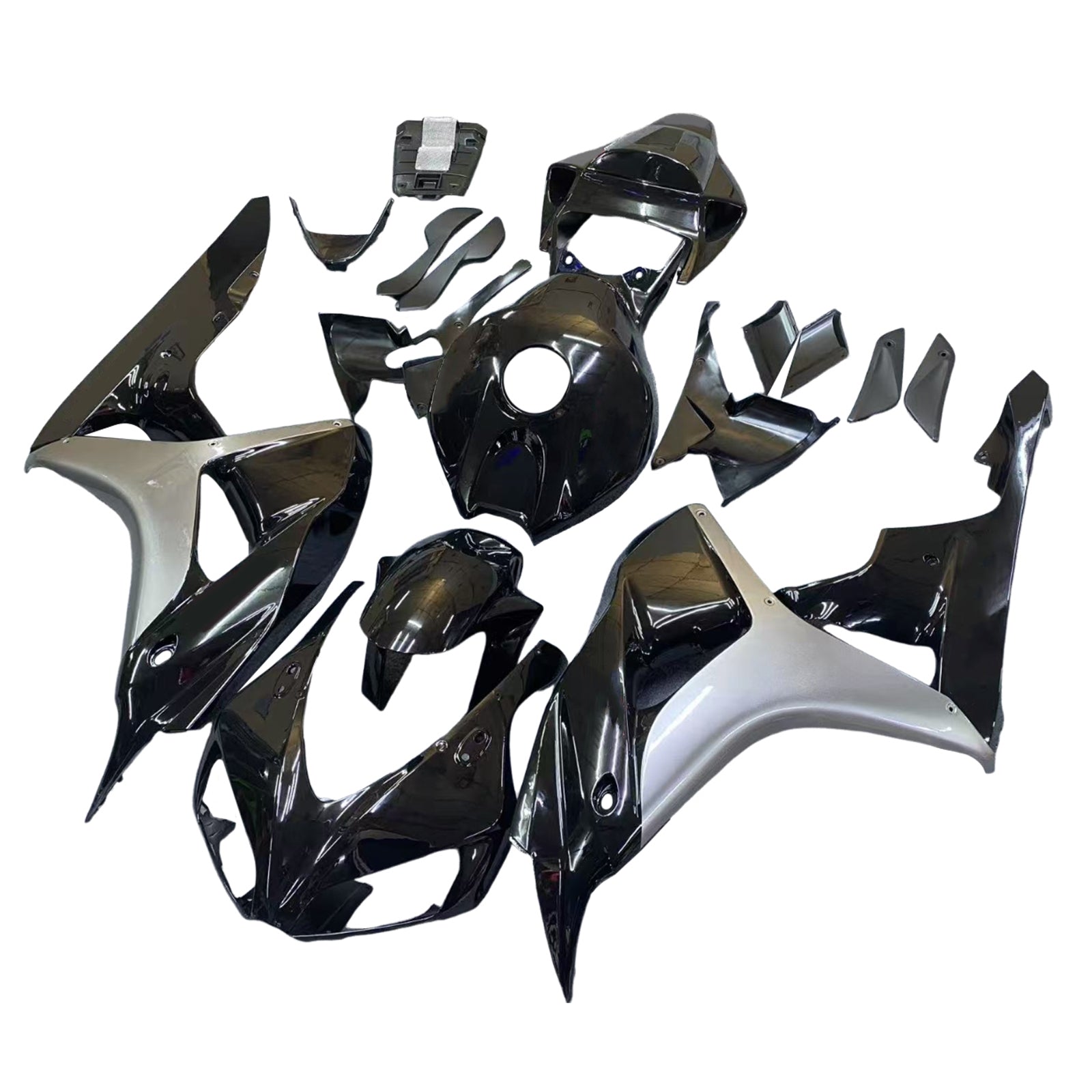 Amotopart 2006-2007 ホンダ CBR1000RR フェアリング ブラック&グレー キット