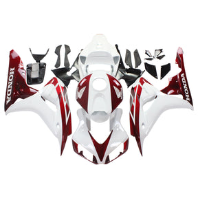 Amotopart Carene Honda CBR1000RR 2006-2007 Carena Bianca e Rosso Ciliegia Kit carena Honda Racing