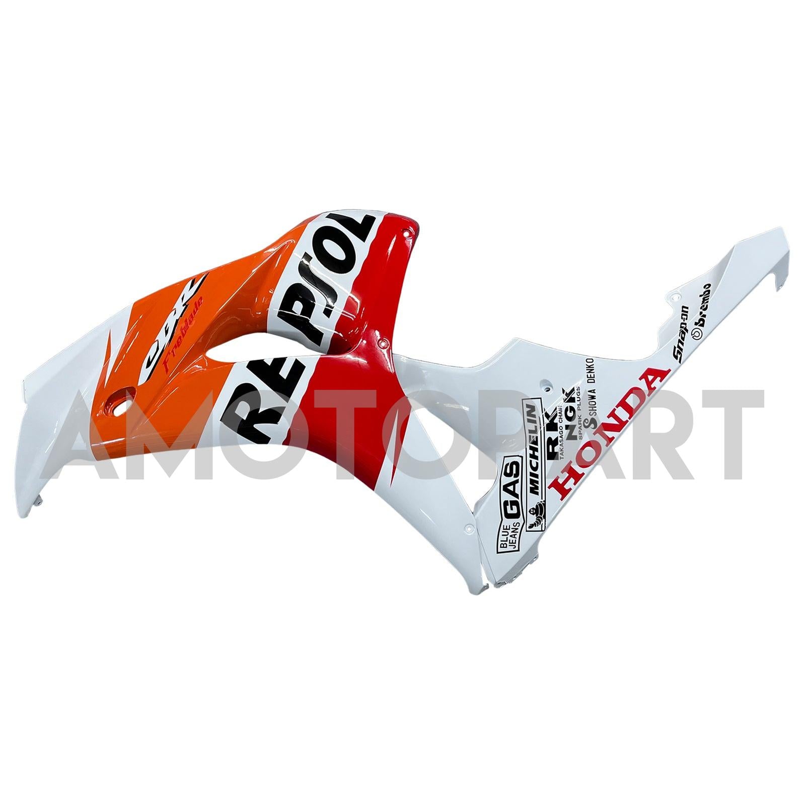 Amotopart Honda CBR1000RR 2006-2007 Kit de carenado Repsol Racing blanco naranja