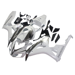 Amotopart Carene Honda CBR1000RR 2006-2007 Carena Bianco e Argento CBR Racing Kit carena