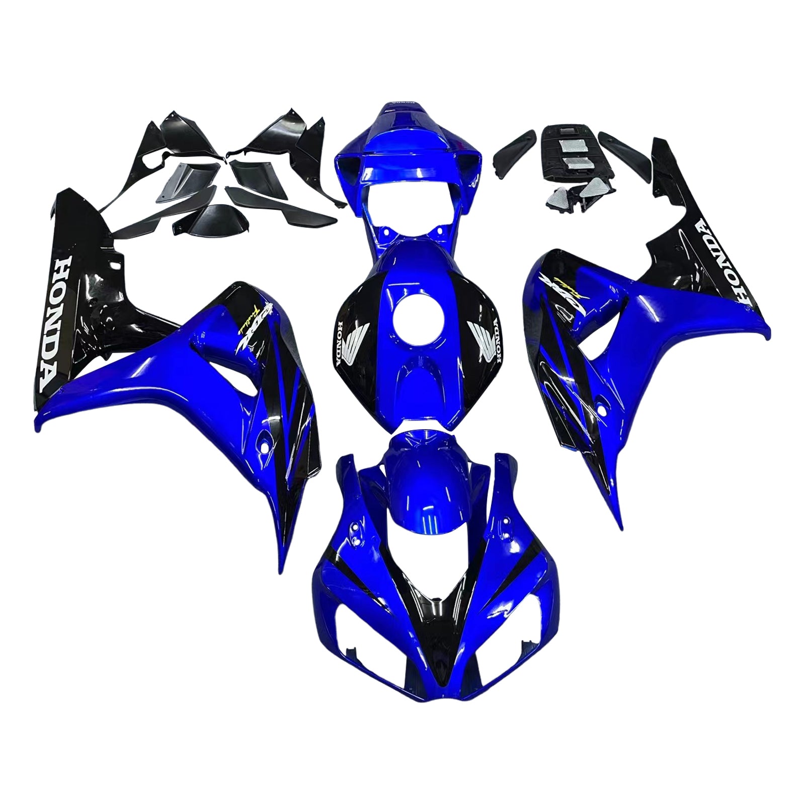 Amotopart Carene Honda 1000RR 2006-2007 Carena CBR Racing Kit carena blu e nera