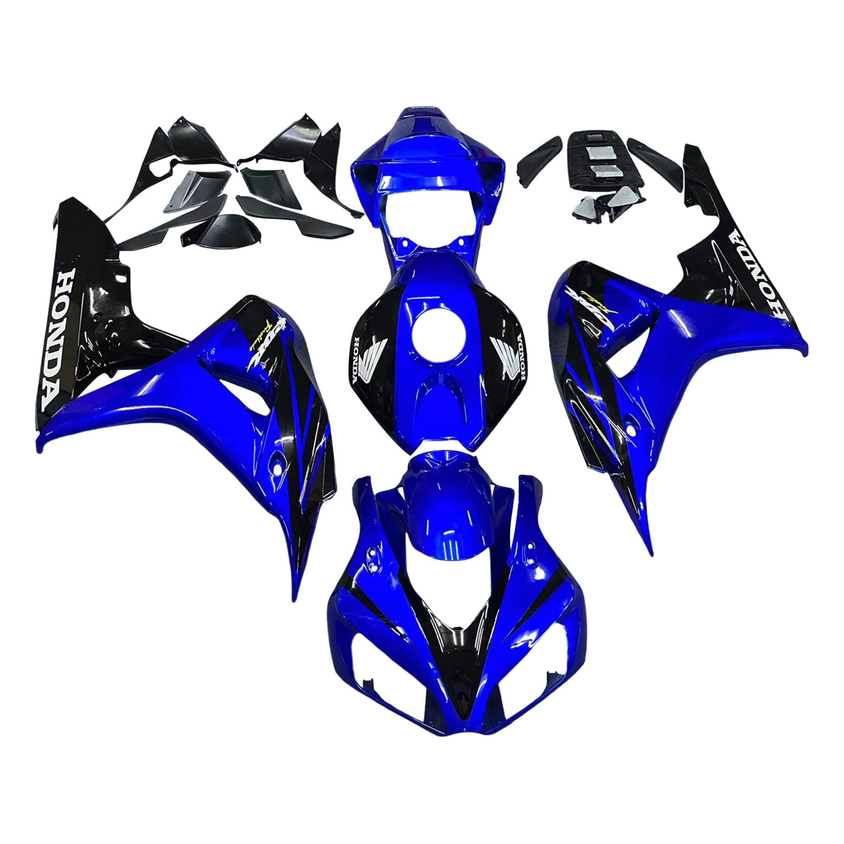 Carenados Amotopart Honda 1000RR 2006-2007 Carenado CBR Racing Kit de carenado azul y negro