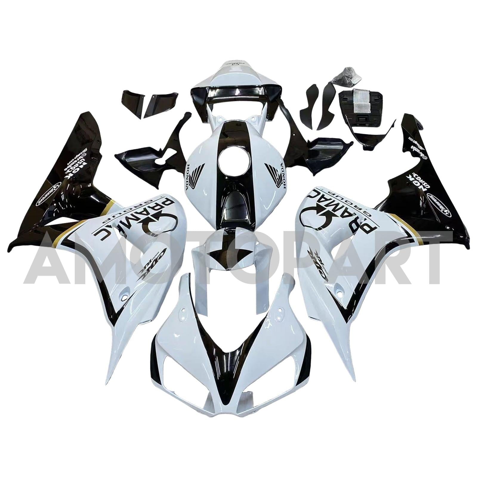 Amotopart Fairings Honda 1000RR 2006-2007 Fairing White & Black CBR Racing Fairing Kit