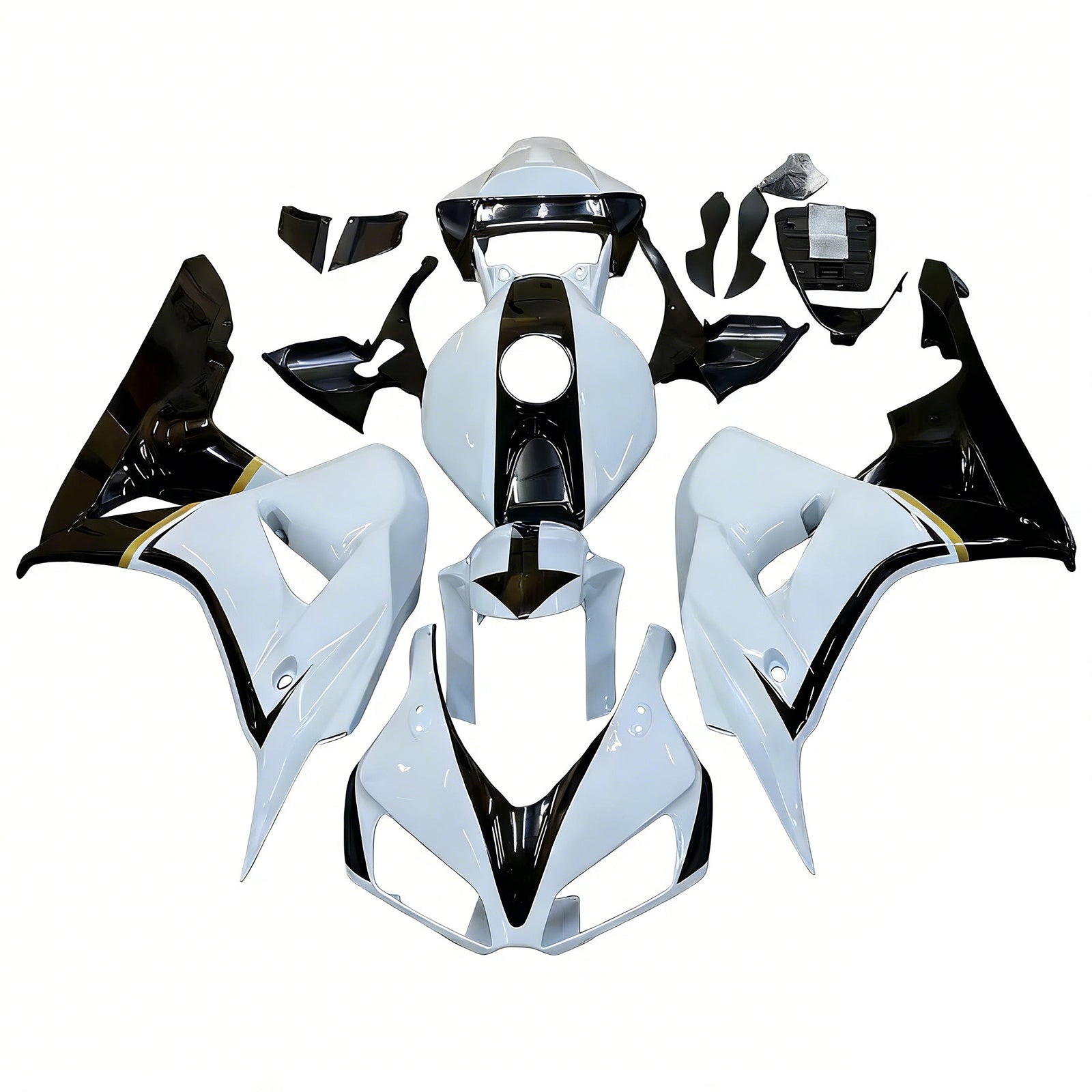 Amotopart Fairings Honda 1000rr 2006-2007 Fairing White & Black CBR Racing Fairing Kit
