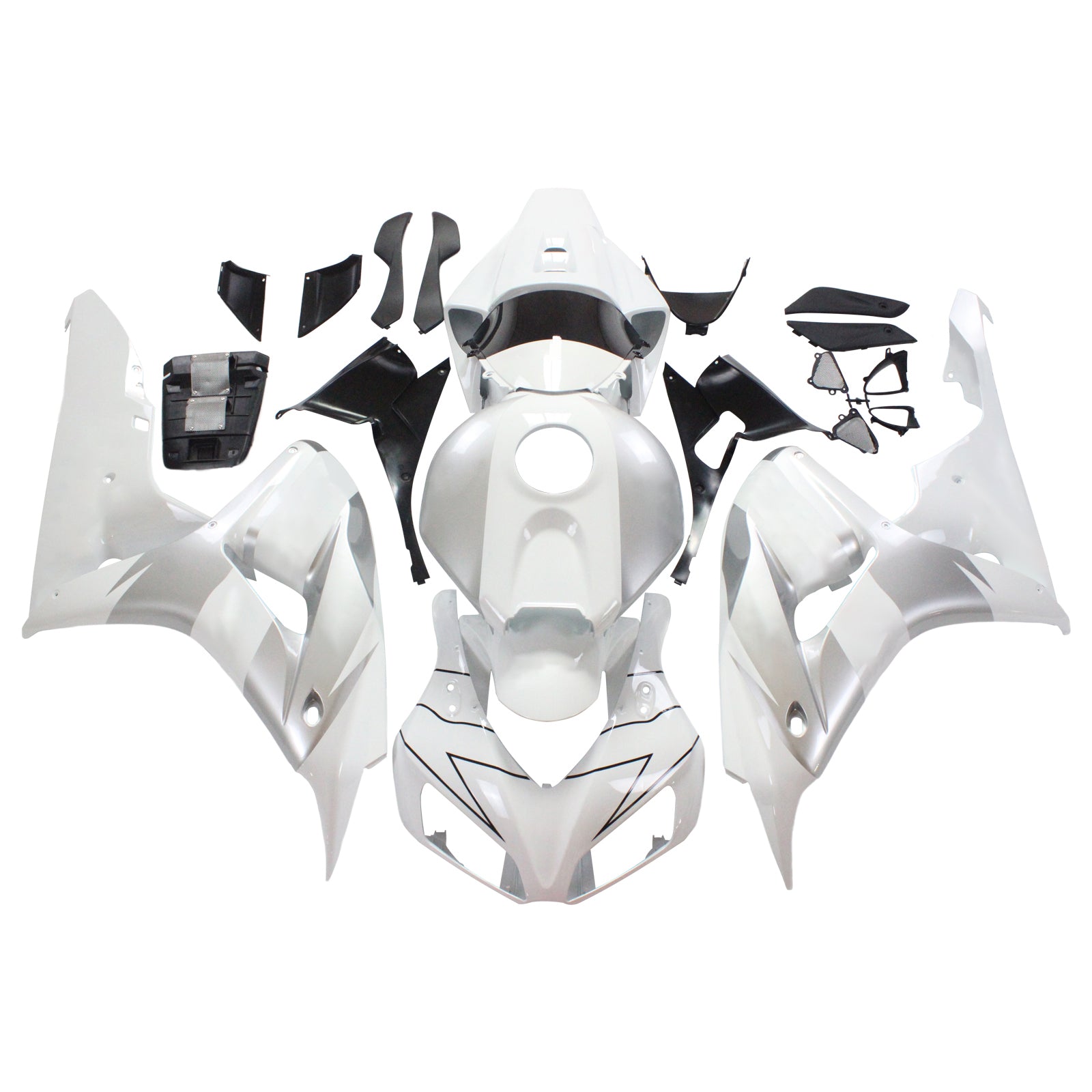 Amotopart Fairings Honda CBR1000RR 2006-2007 Fairing White & Silver Repsol Racing Kit Fairing