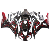 Amotopart Carene Honda CBR1000RR 2006-2007 Carena Flame Racing Kit carena nera e rossa