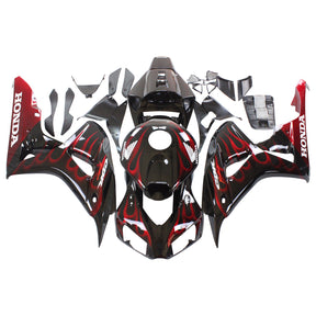 Amotopart Fairings Honda CBR1000RR 2006-2007 Fairing Flame Racing Black & Red Fairing Kit