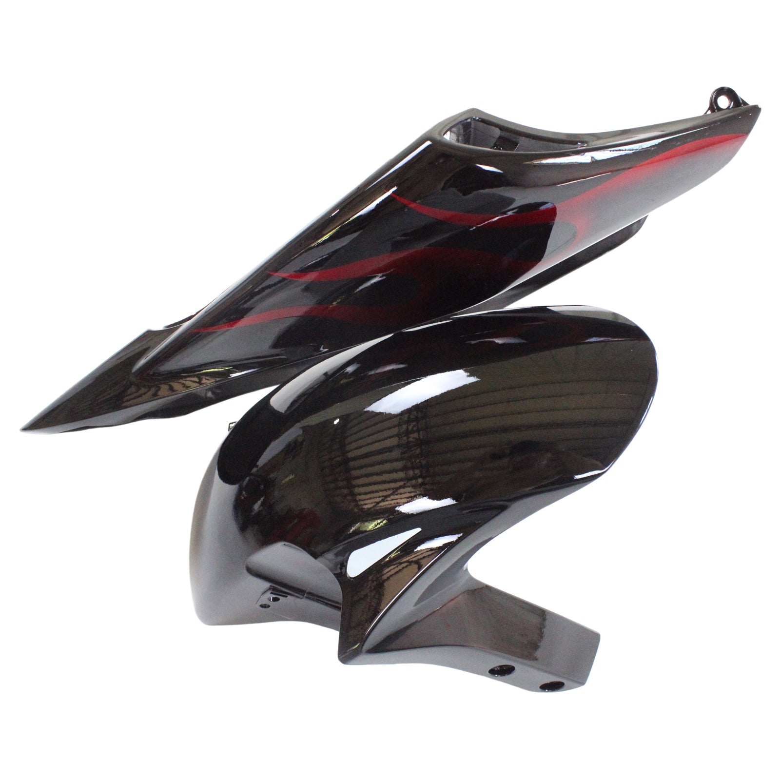 Amotopart Verkleidungen Honda CBR1000RR 2006-2007 Verkleidung Flame Racing Schwarz & Rot Verkleidungsset