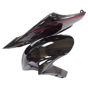 Amotopart Verkleidungen Honda CBR1000RR 2006-2007 Verkleidung Flame Racing Schwarz &amp; Rot Verkleidungsset