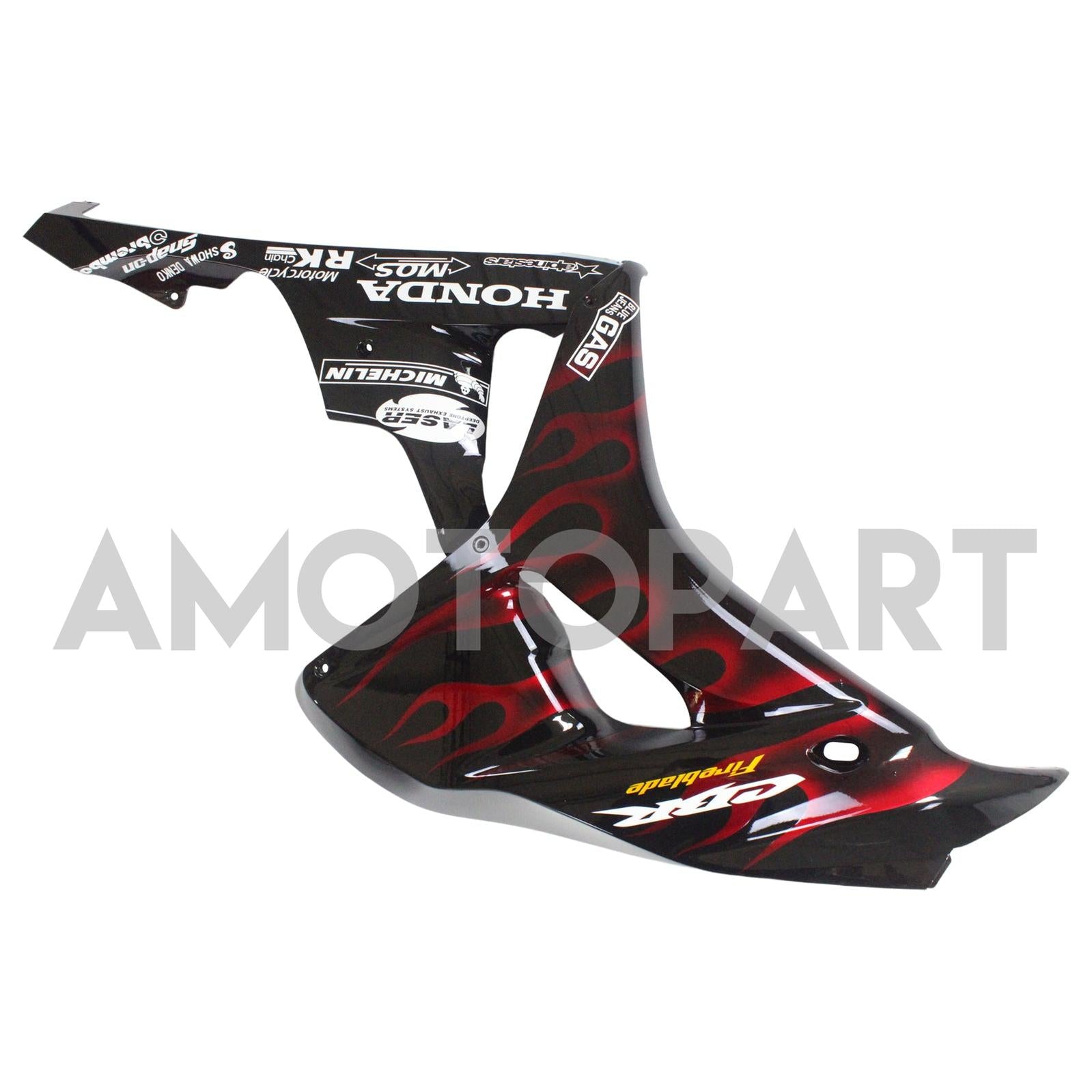 Frailiny Amotopart Honda CBR1000RR 2006-2007 Flame Flame Shark Racing Black & Red Failing Kit