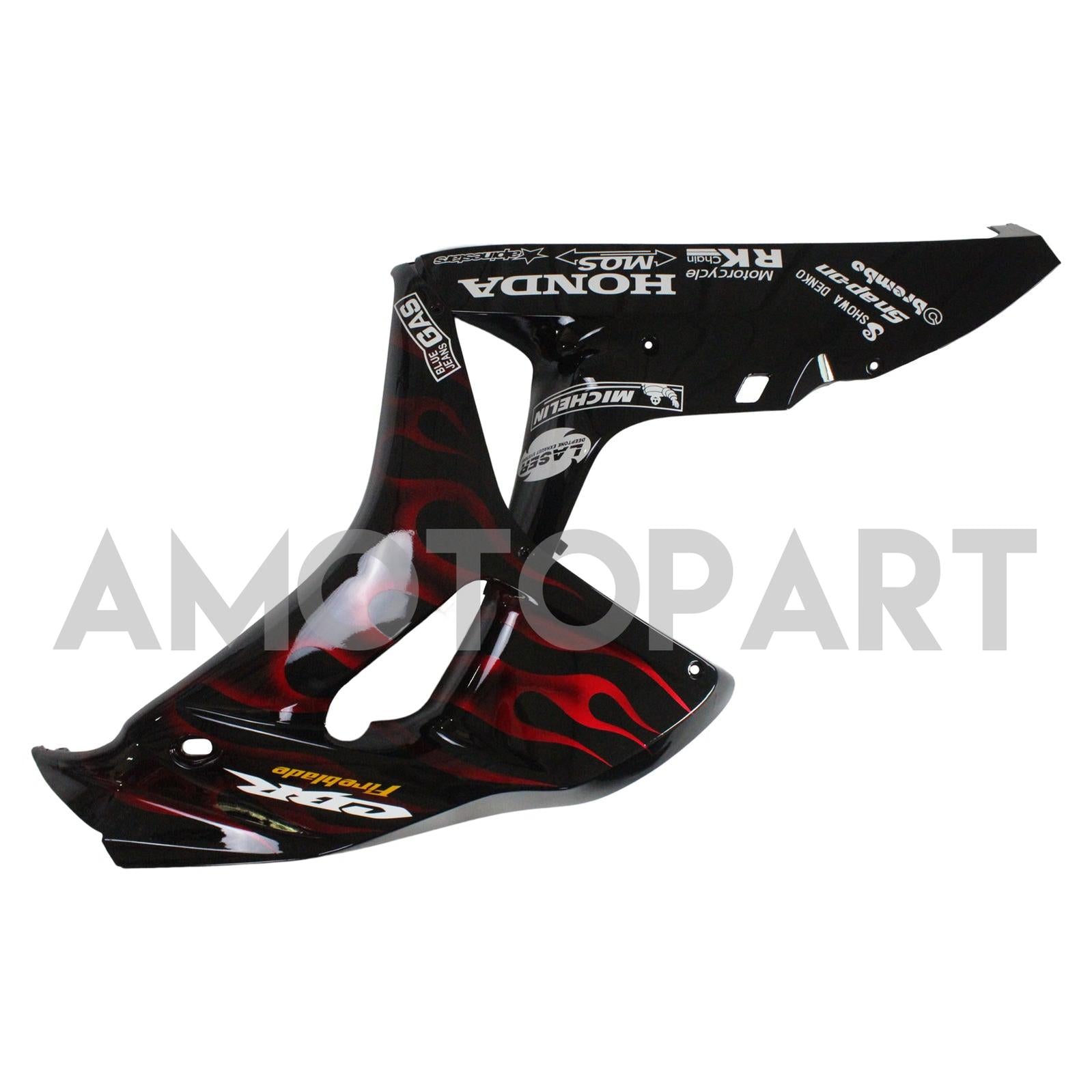 Frailiny Amotopart Honda CBR1000RR 2006-2007 Flame Flame Shark Racing Black & Red Failing Kit