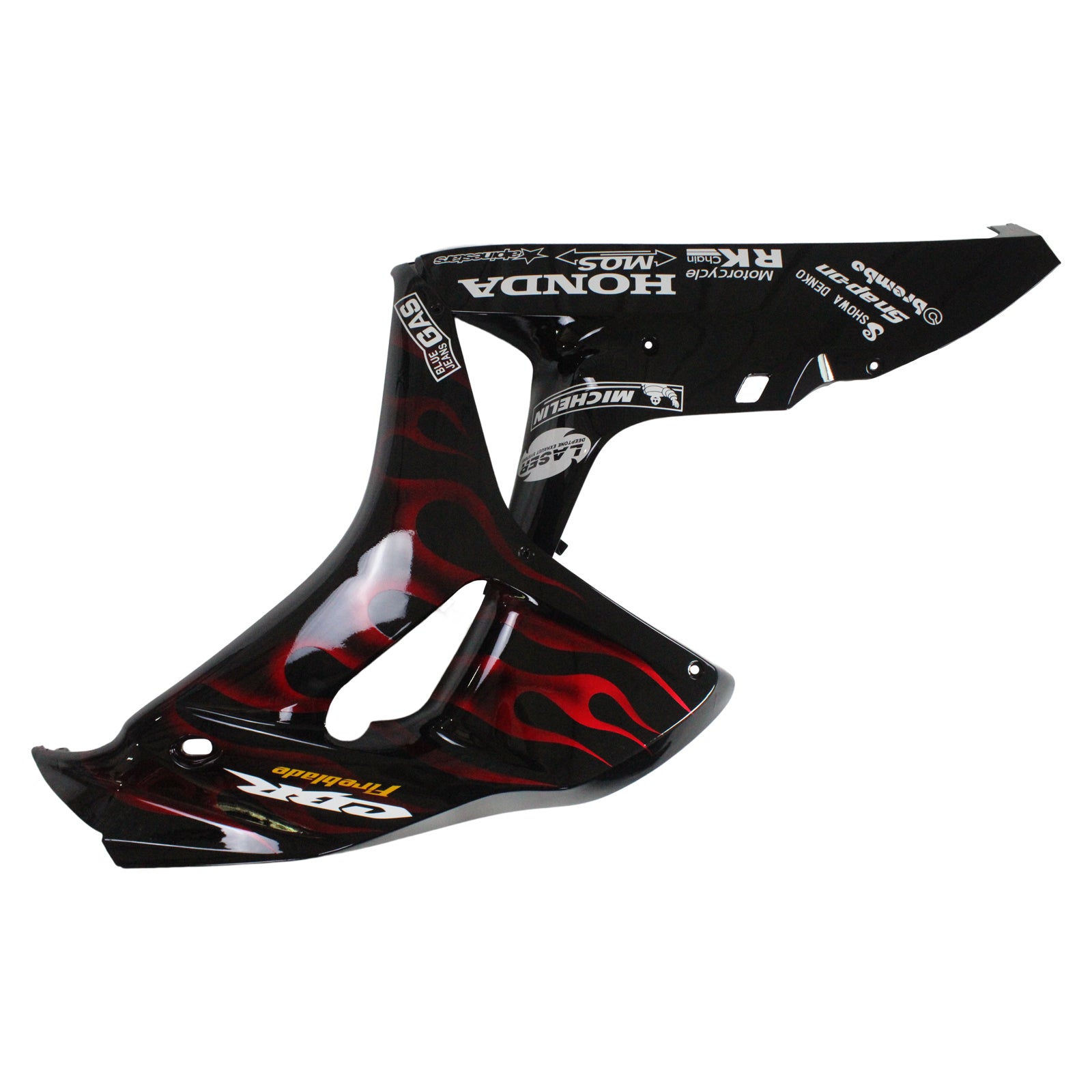 Amotopart Verkleidungen Honda CBR1000RR 2006-2007 Verkleidung Flame Shark Racing Schwarz & Rot Verkleidungsset